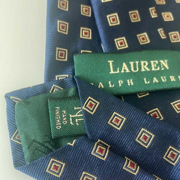 Ralph Lauren Men’s Silk Navy Necktie - Picture 8 of 9